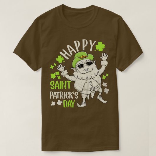 Kinder Happy St Patricks Day Leprechaun Shamrock B T-shirt (Design voorkant)