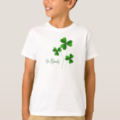 Kinder Happy St. Patrick's Day T-Shirt (Voorkant)
