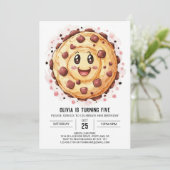 Kinder Happy Whimsical Cookies Verjaardag Kaart (Staand voorkant)