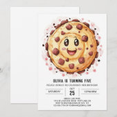 Kinder Happy Whimsical Cookies Verjaardag Kaart (Voorkant / Achterkant)