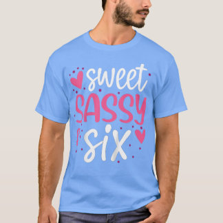Kinder harten Sweet Sassy en Si 6 jaar oud 6e bill T-shirt
