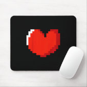 Kinder hartpixel Art Valentijnsdag Love Gaming VI Muismat (Met muis)