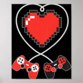 Kinder hartpixel-videogame-controller Valenti Poster (Voorkant)