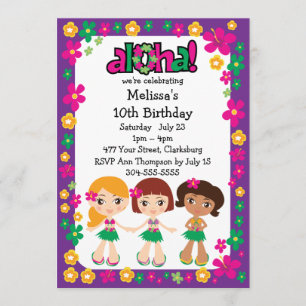 Kinder Hawaiian Luau Kaart