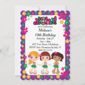 Kinder Hawaiian Luau Kaart (Voorkant)