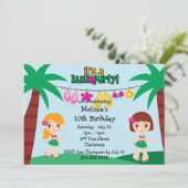 Kinder Hawaiian Luau Kaart (Staand voorkant)