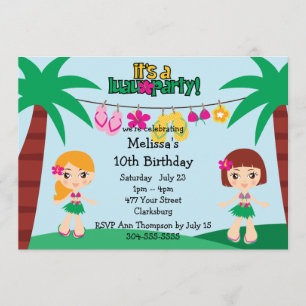 Kinder Hawaiian Luau Kaart