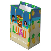 Kinder Hawaiian Luau Party Guest Favor Medium Cadeauzakje (Achterkant Gekanteld)