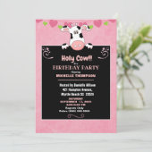 Kinder Heilige Koe Birthday Partij Kaart (Staand voorkant)