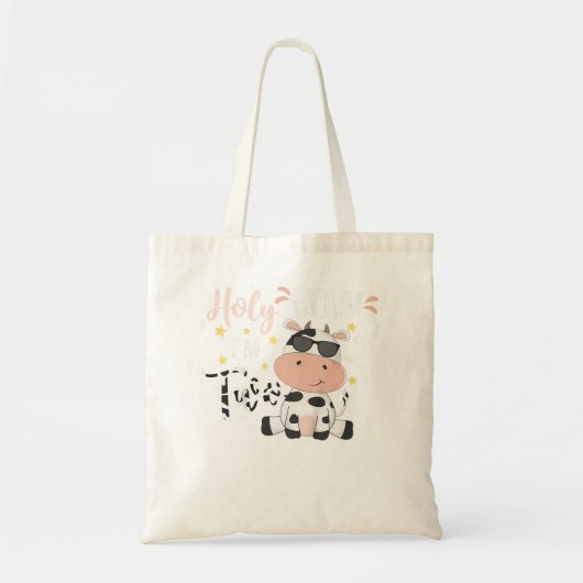 Kinder Heilige Koe Ik ben twee Koe Boerderij Theme Tote Bag (Voorkant)