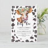 Kinder Heilige Koe Verjaardagsfeestje Boerderijdie Kaart (Staand voorkant)