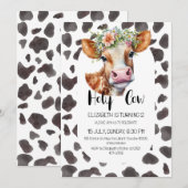 Kinder Heilige Koe Verjaardagsfeestje Boerderijdie Kaart (Voorkant / Achterkant)