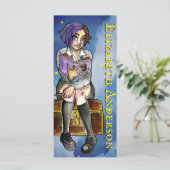 Kinder heks tiener meisje Cartoon Waterverf Bladwi (Staand voorkant)