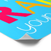 Kinder heldere regenboog droomt blauw hemel poster (Hoek)