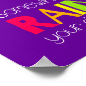 Kinder heldere regenboog droomt paars poster (Hoek)