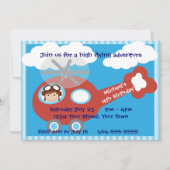 Kinder helikopter Birthday Party Kaart (Voorkant)