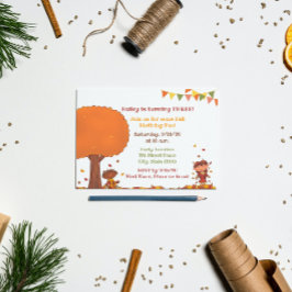 Kinder Herfst Birthday Kaart