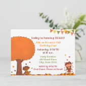 Kinder Herfst Birthday Kaart (Staand voorkant)