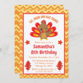 Kinder Herfst Thanksgiving Turkije Birthday Kaart (Voorkant / Achterkant)