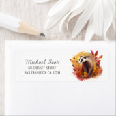 Kinder herfst Waterverf Badger retour adres Etiket (Insitu)