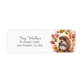 Kinder herfst Waterverf Hedgehog retouradres Etiket