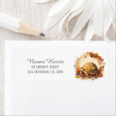 Kinder herfst Waterverf schildpad retouradres Etiket (Insitu)