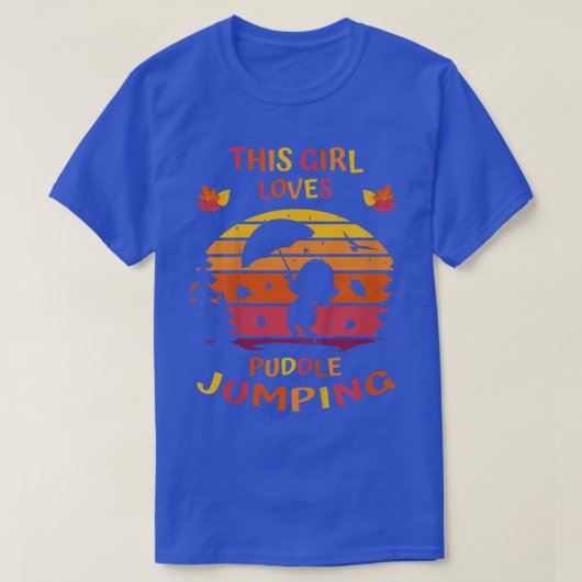 Kinder herfstDit meisje houdt van Puddle JumpingFa T-shirt (Design voorkant)