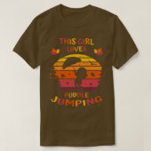Kinder herfstDit meisje houdt van Puddle JumpingFa T-shirt (Design voorkant)