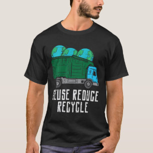 Kinder hergebruik Verminderen Recyclen Garge Truck T-shirt