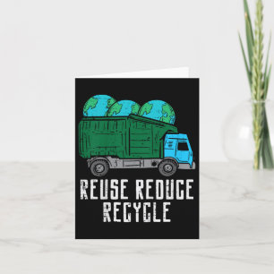 Kinder hergebruik verminderen Recyclen vuilniswage Kaart