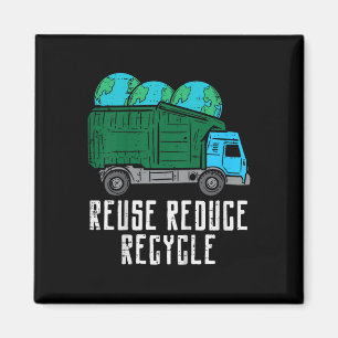 Kinder hergebruik verminderen Recyclen vuilniswage Magneet