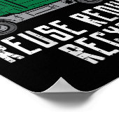 Kinder hergebruik verminderen Recyclen vuilniswage Poster (Hoek)