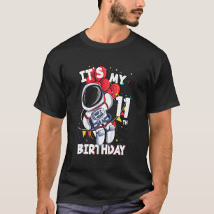 Kinder Het is mijn 11e Verjaardag 11 Jaar Oud Astr T-shirt