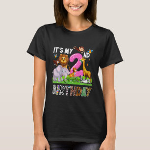 Kinder Het is mijn 2e Verjaardags Zoo Oerwoud Safa T-shirt