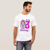 Kinder Het is mijn 3e verjaardag Ice Cream Rainbow T-shirt (Voorkant volledig)