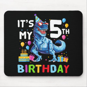 Kinder Het is mijn 5e verjaardag Happy 5 jaar T-Re Muismat