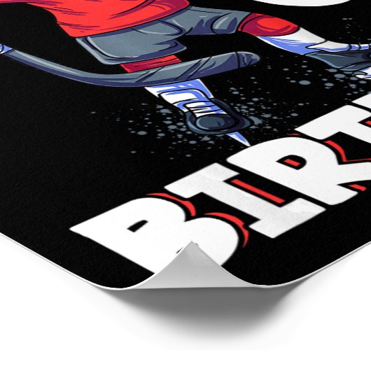 Kinder Het is mijn 6e Verjaardag 6 Jaar Oud IJshoc Poster (Hoek)