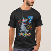 Kinder het is mijn 7e verjaardag Dinosaur party vo T-shirt (Voorkant)