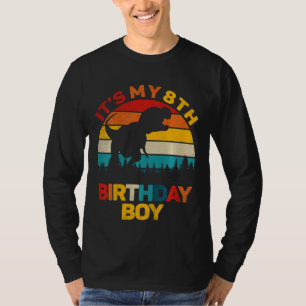 Kinder Het is mijn 8e Verjaardagsjongens Dinosauru T-shirt