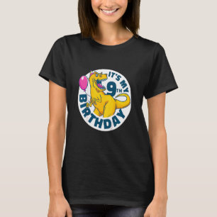 Kinder Het is mijn 9de verjaardag, 9 jaar, Rex Din T-shirt