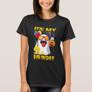Kinder Het is mijn 9de verjaardag Ghost Pumpkin Ha T-shirt