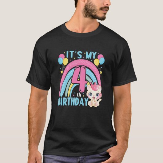 Kinder het is mijn vierde verjaardag voor de 4 jaa t-shirt (Voorkant)