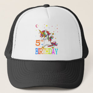 Kinder Het is mijn vijfde verjaardag Unicorn 5 jaa Trucker Pet