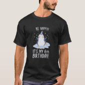 Kinder Het is mijn zesde verjaardag! Penguin Zes j T-shirt (Voorkant)