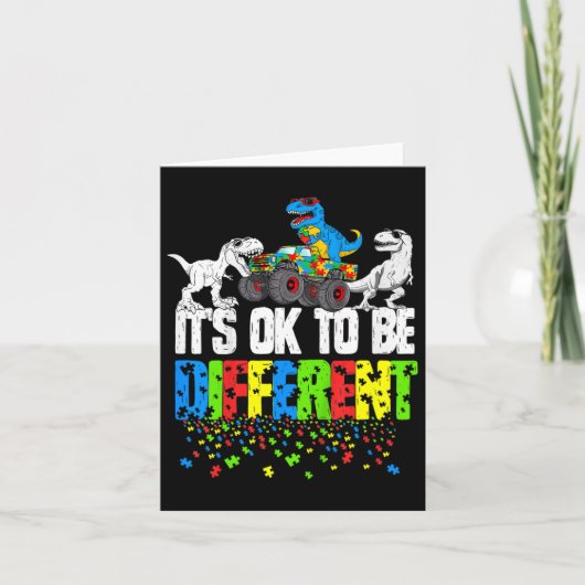 Kinder Het is OK om verschillende Autisme Bewustzi Kaart (Voorkant)