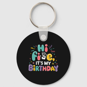 Kinder Hi Five is mijn 5e verjaardagsfeestje 5 Sleutelhanger