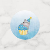 Kinder Hippo Birthday Table Confetti (Kleine voorkant)