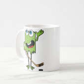 Kinder Hockey Monster Green Koffiemok (Voorkant links)