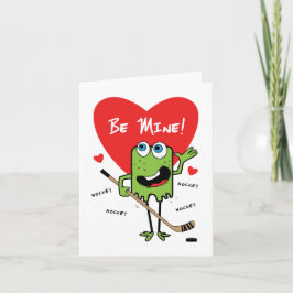 Kinder Hockey Monster Valentijnse kaart