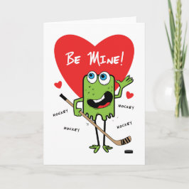 Kinder Hockey Monster Valentijnse kaart
